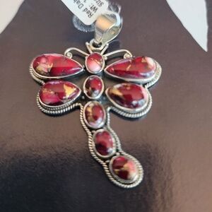 Rose Dahlia & Sterling Silver Pendant